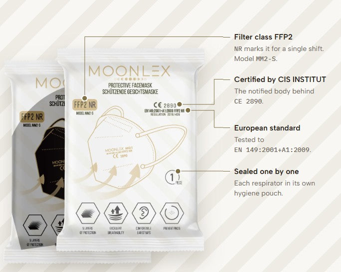 MOONLEX FACE MASK FFP2 - BOX OF 10