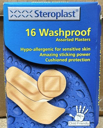 Steroplast - 16 Washproof Assorted Plasters