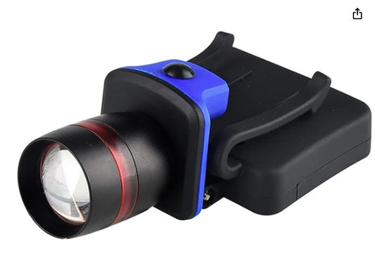 TECKEEN 250LM LED CLIP ON HEAD TORCH