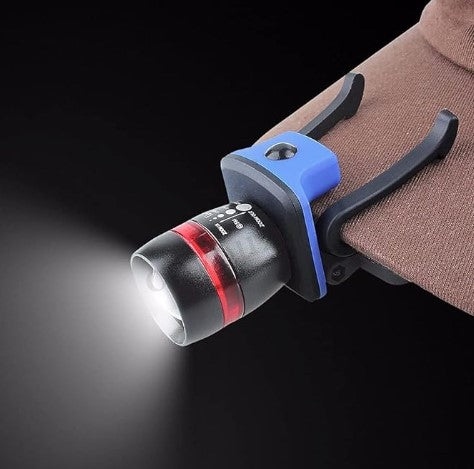 TECKEEN 250LM LED CLIP ON HEAD TORCH
