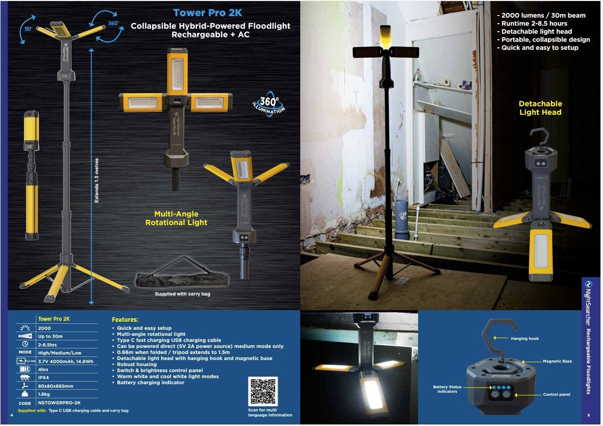 Tower Pro 2K portable floodlight