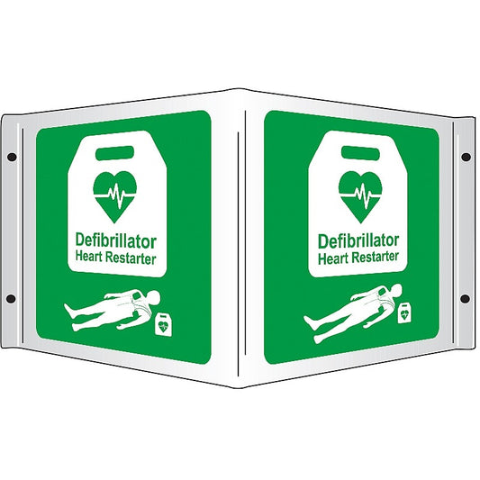 3D Heart Restarter Sign - AED
