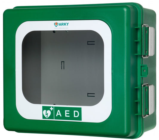 Outdoor HEATED alarmed defibrillator cabinet ( Arky Case 184 )