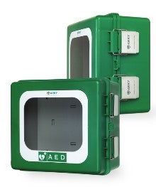Outdoor HEATED alarmed defibrillator cabinet ( Arky Case 184 )