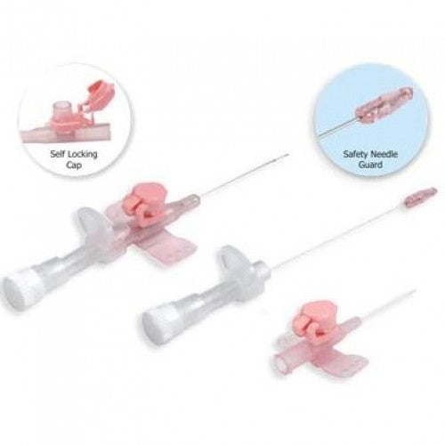 Safety Ported IV Cannula -18g