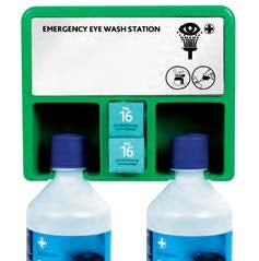 Eye Wash Wall Plate - 2 Bottles