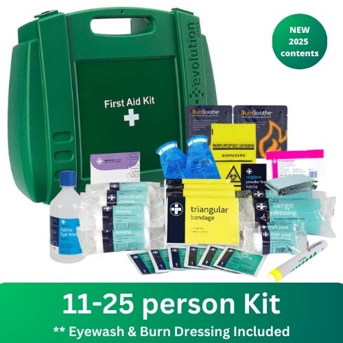 11-25 Person First Aid Kit - with Burns & Eyewash