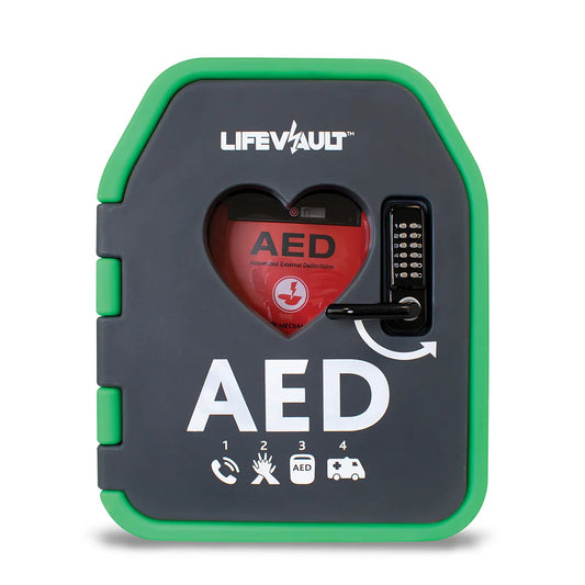 LIfeVault Temperature Controlled AED Cabinet Lockable Door