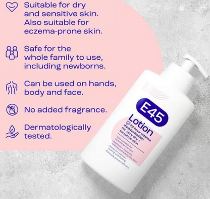 E45 Lotion Pump Dispenser 500ml