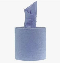 Blue Centre Feed Paper Rolls - 2-ply