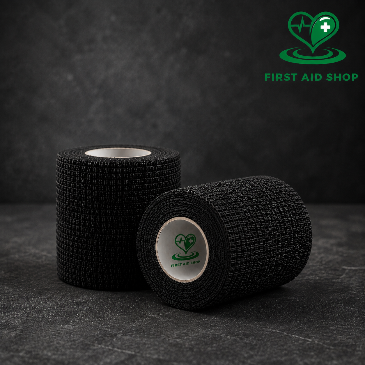 Elasticated Adhesive Bandage TAPE - Tearlite - 5cm - Black